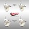 Service Caster 3 Inch 316SS Nylon Wheel Swivel 3/8 Inch Threaded Stem Caster Set Lock Brake SCC SCC-SS316TSTTL20S314-NYS-381615-4 - alternate 2
